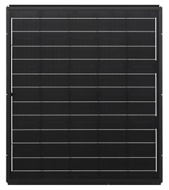 屋根建材型125W太陽電池モジュール